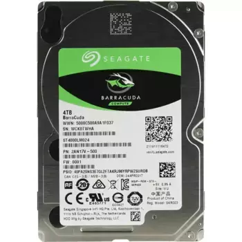 Внутренний HDD диск SEAGATE Barracuda 4TB, SATA3, 2.5" (ST4000LM024)