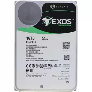 Внутренний HDD диск SEAGATE Exos X18 16TB, SAS, 3.5" (ST16000NM004J)