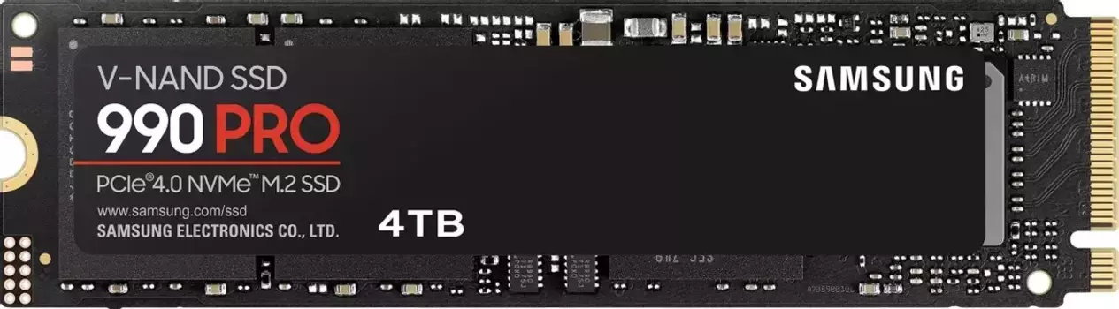 Внутренний SSD диск SAMSUNG 990 PRO 4000GB, M.2 (MZ-V9P4T0BW)