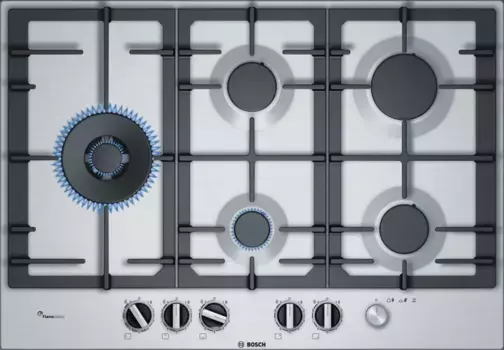 Встраиваемая газовая панель BOSCH PCS7A5M90, нержавеющая сталь