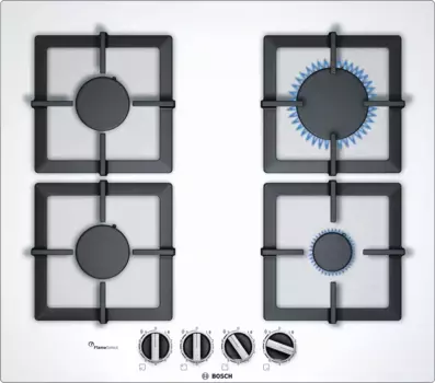 Встраиваемая газовая панель BOSCH PPP6A2B20O, белая