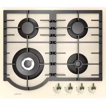 Встраиваемая газовая панель MIDEA MG647TRI-B, слоновая кость