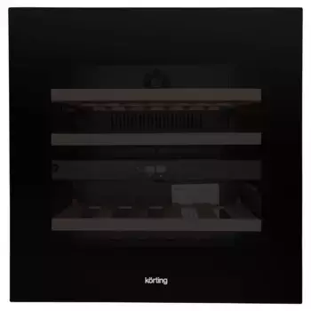 Встраиваемый винный шкаф KORTING KFW 604 DB GN, черное стекло