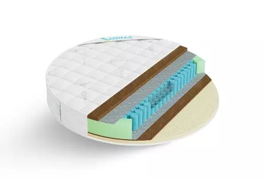 Круглый матрас Lonax Round Cocos-Medium TFK