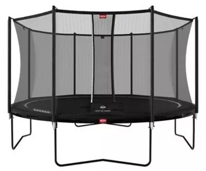 Батут BERG Favorit Regular 380 Black + защитная сетка Safety Net Comfort