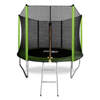 Батут с внешней сеткой и лестницей ARLAND 8FT (Light Green)