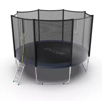 Батут с внешней сеткой и лестницей Evo Jump External 12ft (Blue)