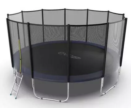 Батут с внешней сеткой и лестницей Evo Jump External 16ft (Blue)