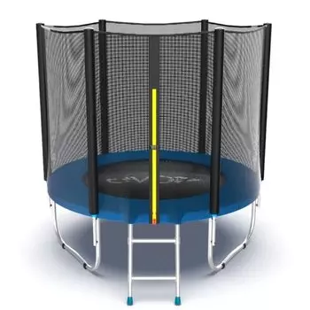 Батут с внешней сеткой и лестницей EVO Jump External 6ft (Blue)
