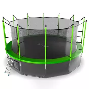 Батут с внутренней сеткой и лестницей Evo Jump Internal 16ft (Green) + нижняя сетка