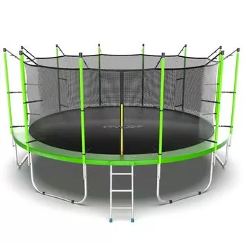 Батут с внутренней сеткой и лестницей Evo Jump Internal 16ft (Green)