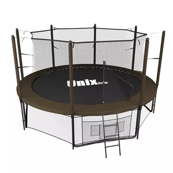 Батут UNIX line 12 ft Black&amp;Brown (inside)