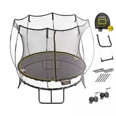 Детский круглый батут Springfree R54 SHAW с лестницей, корзиной для мяча, фиксаторами и колесиками