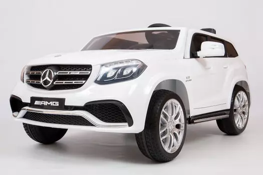 Электромобиль Barty Mercedes-Benz AMG GLS63 изготовлен по лицензии 4х4 полный привод белый