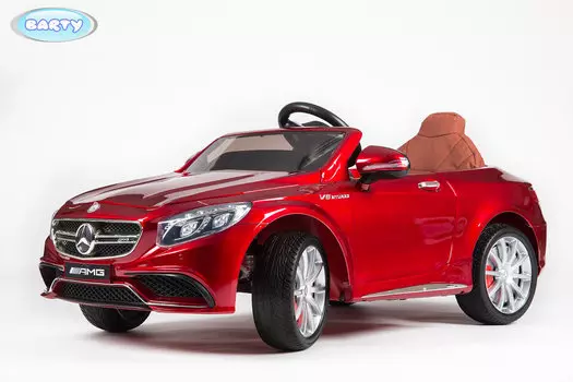 Электромобиль Barty Mercedes-Benz S63 AMG красный