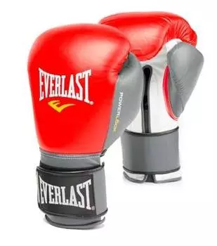 Перчатки тренировочные Everlast Powerlock 12oz красн/сер