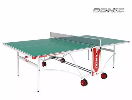 Всепогодный теннисный стол Donic Outdoor Roller De Luxe зеленый