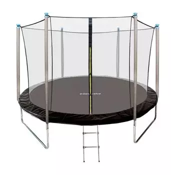 Батут GetActive Jump 10FT Inside черный с нижней сеткой и чехлом