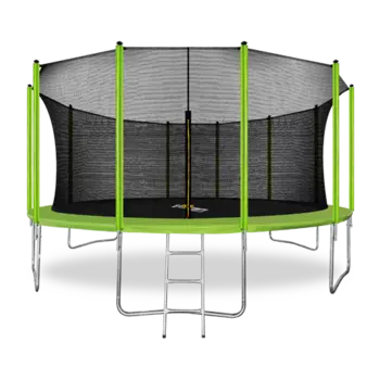 Батут с внутренней сеткой и лестницей ARLAND 16FT (Light Green)