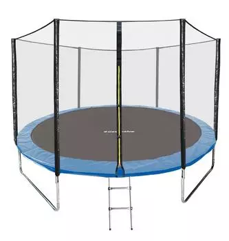 Батут складной GetActive Jump 10FT Outside синий с нижней сеткой и чехлом