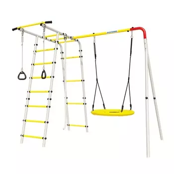 Дачный комплекс Лесная поляна 3 + ГНЕЗДО качели Romana R 103.26.05 (белый/желтый)