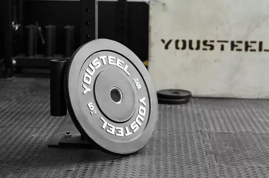 Диски для штанги каучуковые бамперные Yousteel черные 5 кг