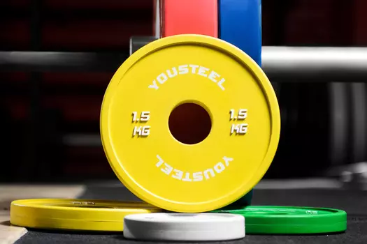 Диски тренировочные малые Yousteel желтый 1.5 кг