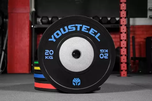 Диски Yousteel чёрный/синий 20 кг