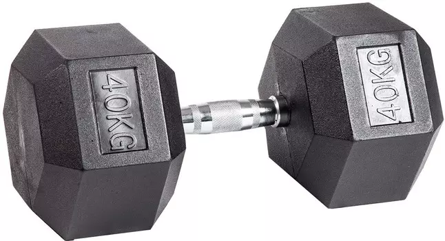 Гантель гексагональная обрезиненная ZSO, 40 кг