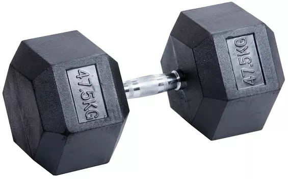Гантель гексагональная обрезиненная ZSO, 47,5 кг