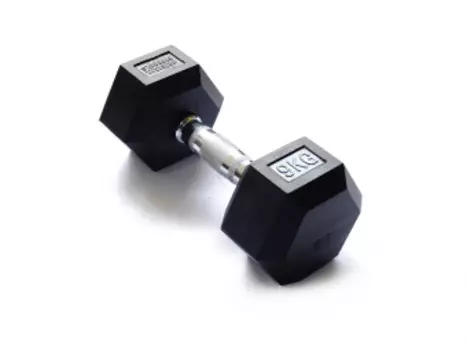 Гантель Original Fittools 9 кг гексагональная