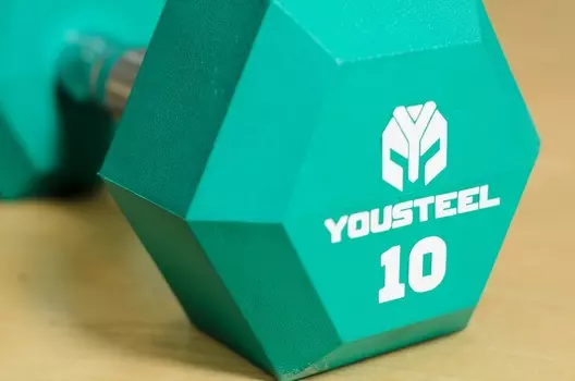 Гантель PU Yousteel 10 кг зеленая