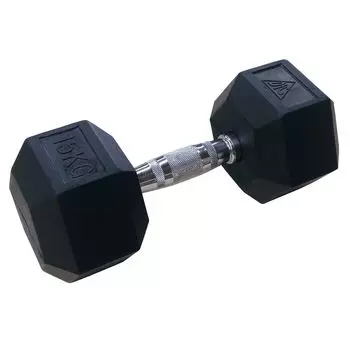 Гантели DFC гексаг. обрезиненная пара 15кг DB001-15
