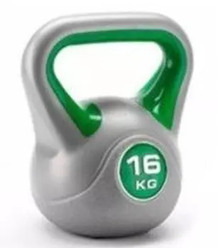 Гиря пластиковая 16 кг зеленая ZS-16