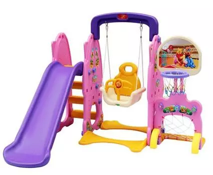 Горка Perfetto Sport PS-050 + качели + ворота Котенок лиловый