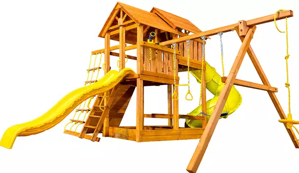 Игровая площадка SkyFort Deluxe с горкой и горкой-трубой