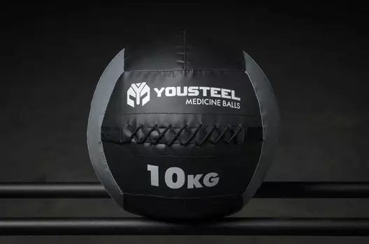 Медбол Yousteel 10 кг, со шнуровкой