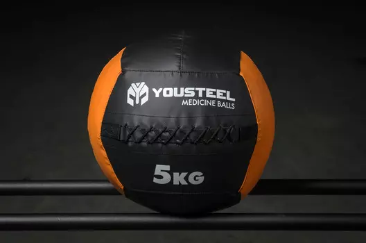 Медбол Yousteel 5 кг, со шнуровкой