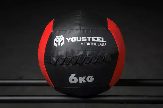 Медбол Yousteel 6 кг, со шнуровкой