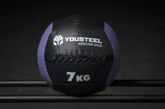 Медбол Yousteel 7 кг, со шнуровкой