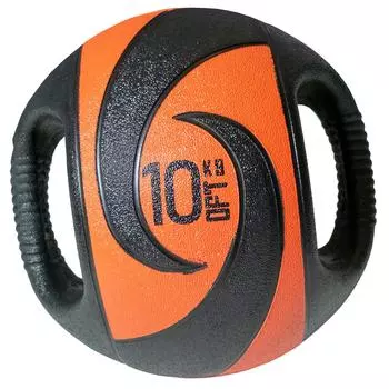 Мяч тренировочный (медицинбол) с хватами, 10 кг