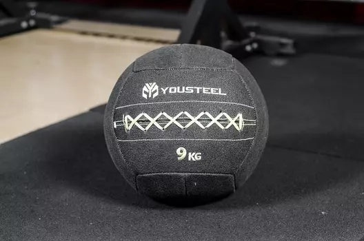 Мяч тренировочный Yousteel KEVLAR WALLBALL 9 кг