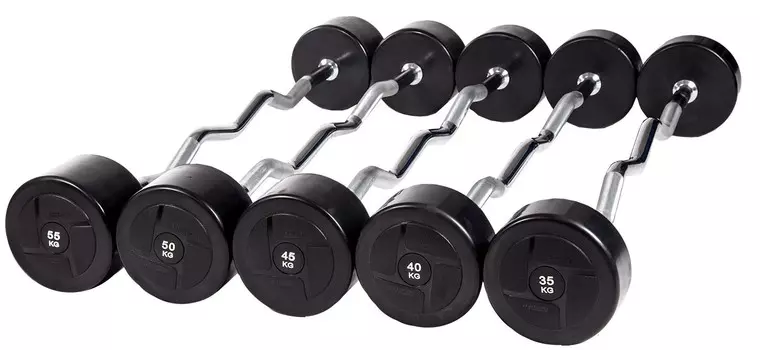 Набор ИЗОГНУТЫХ штанг PROFI-FIT, 35-55 кг, шаг 5 кг