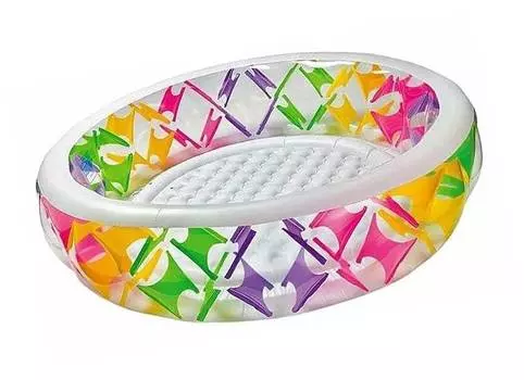 Надувной бассейн прозрачный Крестики 229х56см от 6лет, 56494