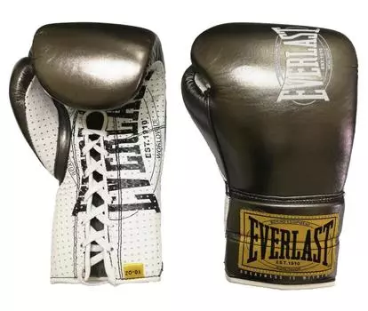 Перчатки боевые Everlast 1910 Classic 8oz металлический