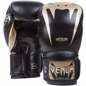 Перчатки боксерские Venum Giant 3.0 Black/Gold Nappa Leather