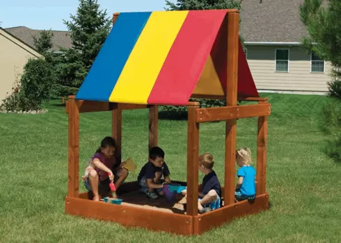 Песочница с тентом Rainbow Play Sistems Deluxe Sandbox RYB