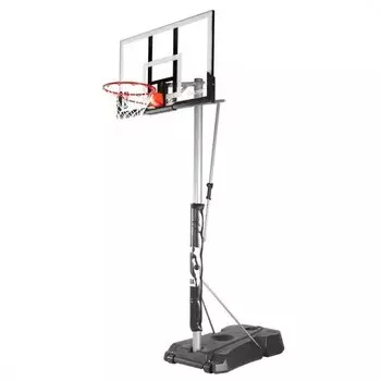 Стойка баскетбольная мобильная SPALDING SILVER PORTABLE 52” ACRYLIC