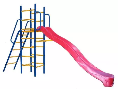 Уличный детский спортивный комплекс Kampfer Super Descent (красный)