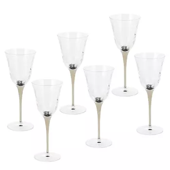 Набор бокалов Gipfel Julia Ottico Silver 42082 300 мл 6 предметов